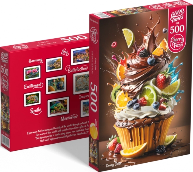Puzzle CHERRY PAZZI Bláznivý Dort 500 Dílků