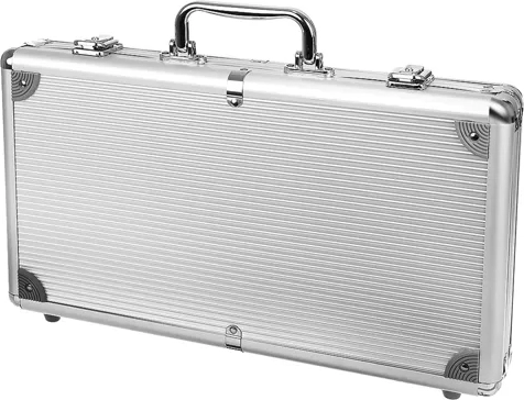 Pevný hliníkový kufřík s bezpečným uložením