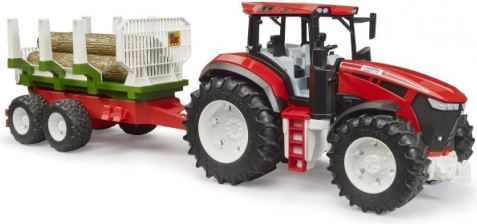 traktor s přívěsem na dřevo a kládami ROADMAX