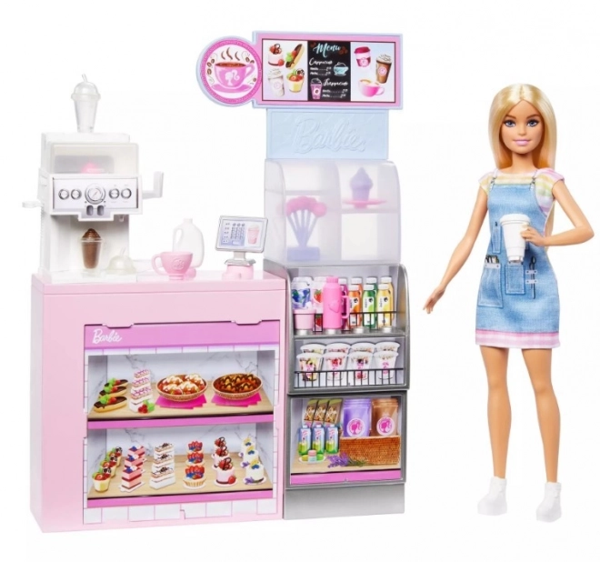 Barbie baristka v kavárně