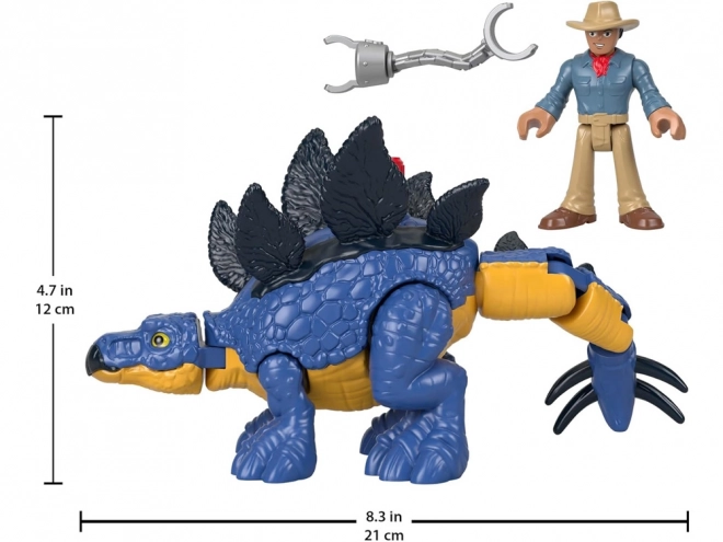 Sada figurek Jurassic World Imaginext Stegosaurus a Dr. Grant