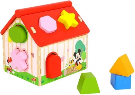 Dřevěný vkládací domek s motivem Disney postaviček
