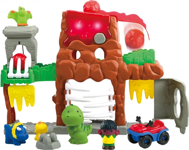 Interaktivní vulkán se světly a zvuky