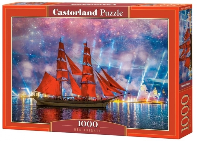 Puzzle Červená fregata 1000 dílků