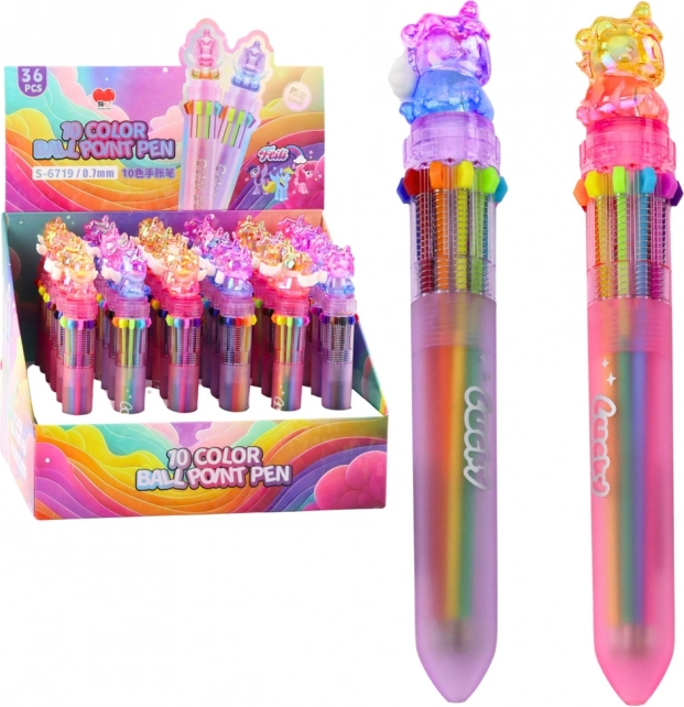 Automatické vícebarevné pero Unicorn pro děti 10v1