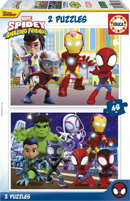 Puzzle Spidey a jeho úžasní přátelé 2×48 dílků