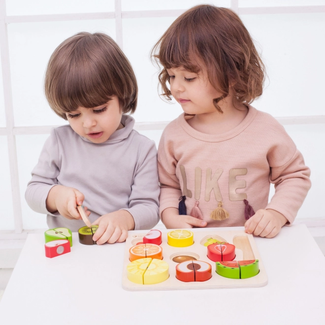 Klasické Svět Dřevěné Ovoce na Krájení Montessori Sada