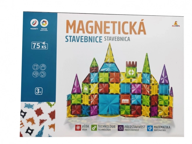 Magnetická stavebnice pro děti - 75 dílků