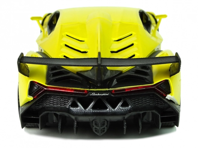 Dálkově ovládané Lamborghini Veneno Yellow 2.4G dálkové ovládání volantu Zvuková světla