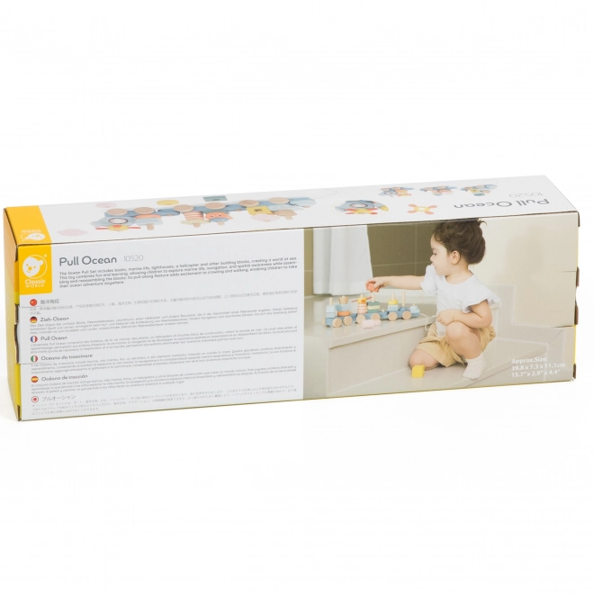 Montessori dřevěná vláčkodráha Oceán
