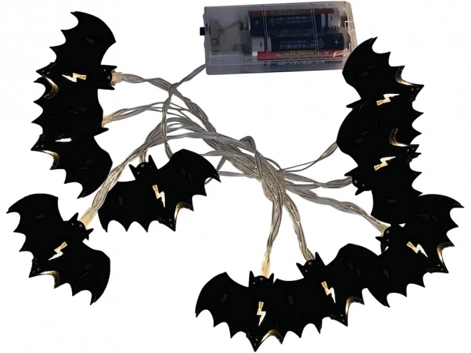 LED halloweenská girlanda s netopýry 200 cm