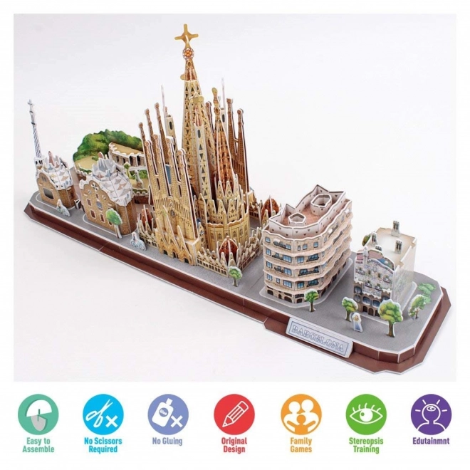 3D puzzle City Line Barcelona