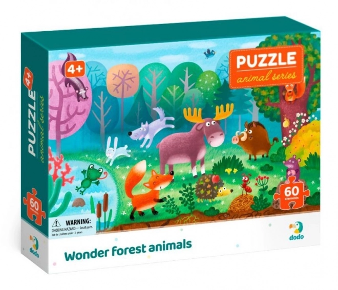 Puzzle Biomy lesní zvířata 60 dílků
