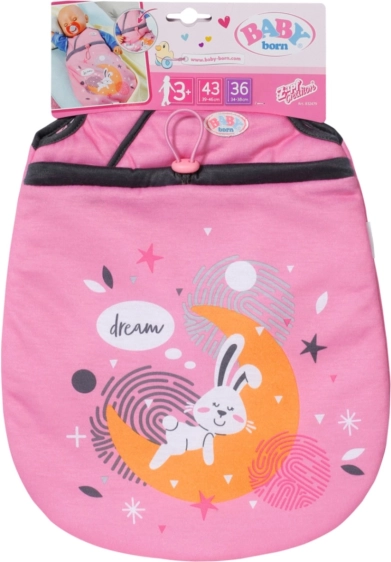Spací pytel pro panenku BABY born, růžový s králíčkem