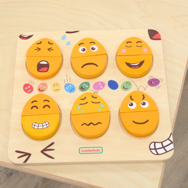 Masterkidz dřevěná tabule pro výuku emocí