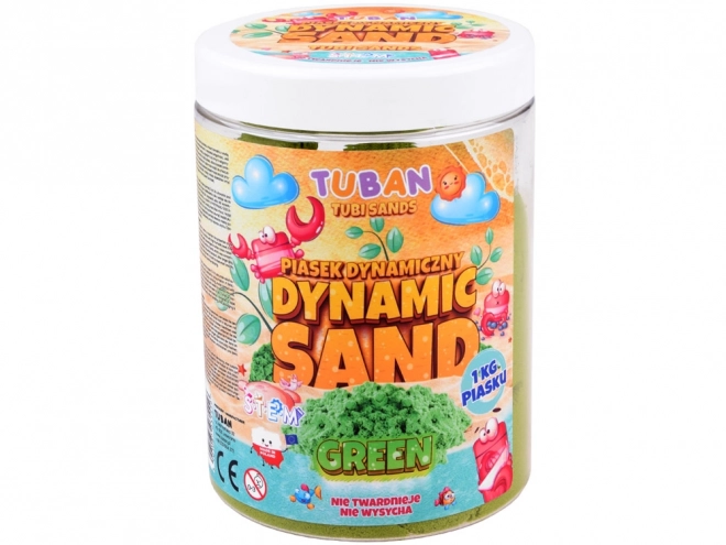 Tuban kinetický písek 1kg zelený