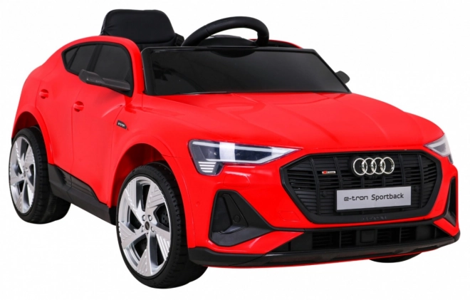 Audi E-Tron Sportback pentru copii + Pilot + tracțiune 4x4 + pornire lentă + radio MP3 + LED – Červená