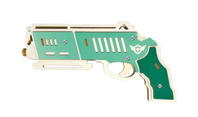 Woodcraft dřevěné 3D puzzle zbraň na gumičky Falcon