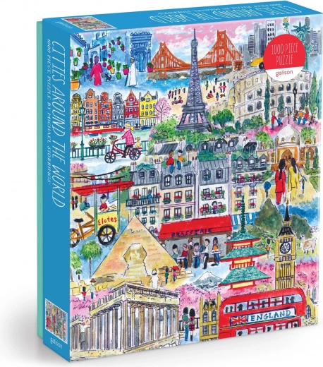 Galison puzzle Města světa Michael Storrings 1000 dílků