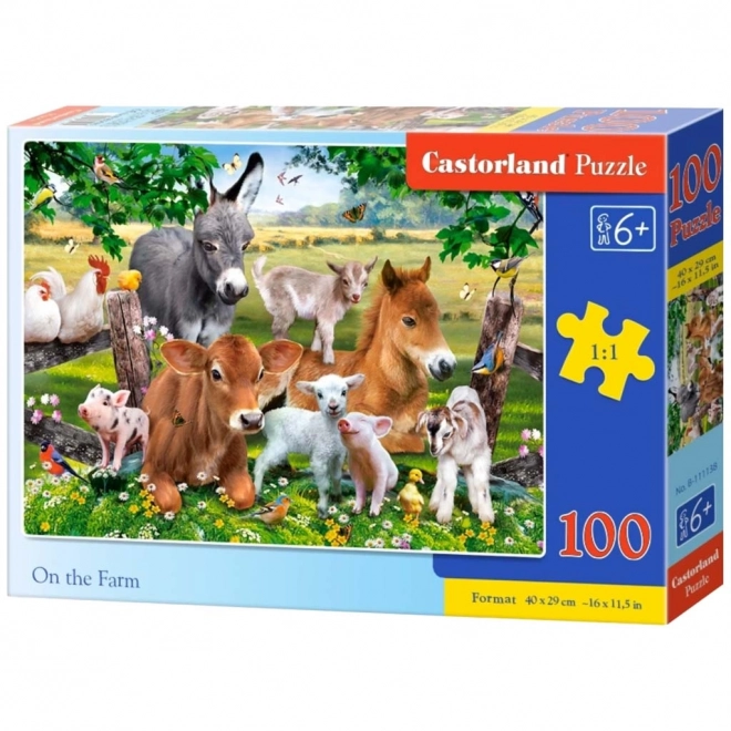 Puzzle 100 dílků Na farmě