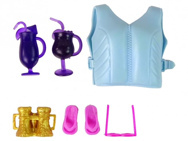 Loutkový set s růžovým vodním skútry