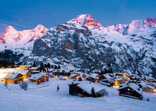 Ravensburger puzzle Mürren z Bernského Oberlandu 1000 dílků