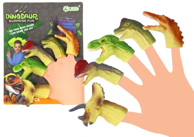 Gumové smyslové loutky Finger Dinosaurs