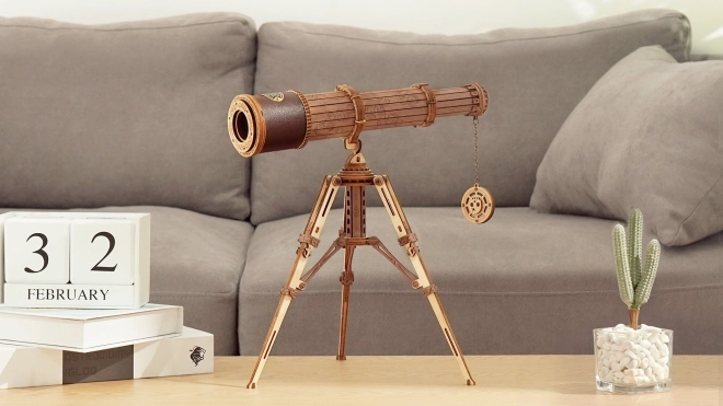 ROBOTIME Rokr Dřevěný Model Monokulárního Dalekohledu