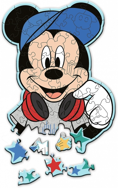 Dřevěné puzzle junior - V Mickeyho světě 50 dílků