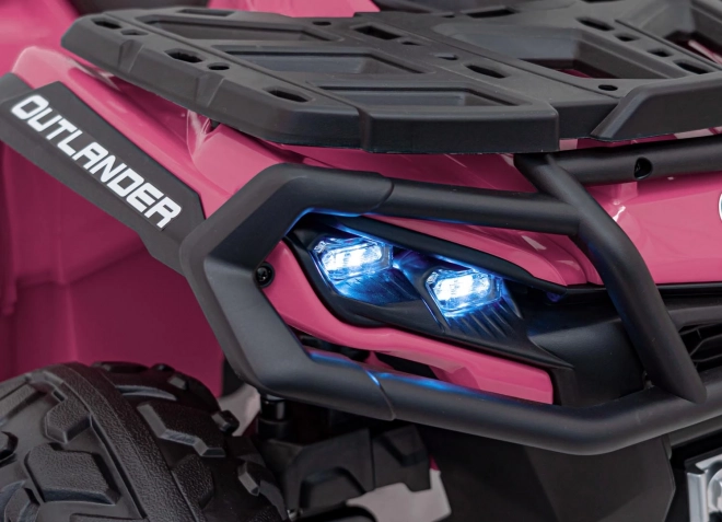 Růžový čtyřkolka Can-Am Outlander ATV