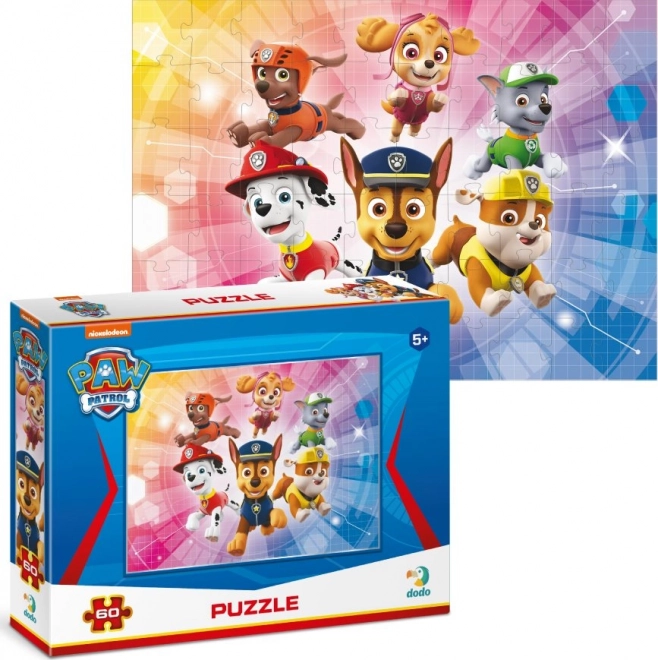 Puzzle Tlapková Patrola: Super Parta 60 dílků