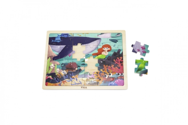 Viga dřevěné puzzle tajemství moře