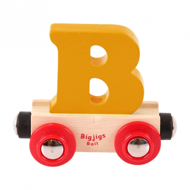 Bigjigs Rail Vagónek dřevěné vláčkodráhy - Písmeno B
