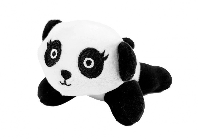 Malá panda s maskotem Transporterem