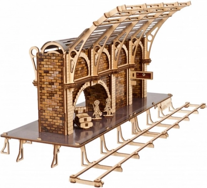 Ugears 3D dřevěné mechanické puzzle Harry Potter vlakové nástupiště