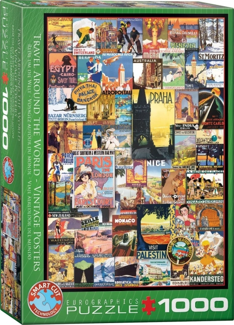 EUROGRAPHICS Puzzle Cestovatelské plakáty 1000 dílků