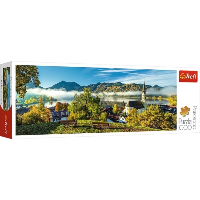 Panoramatické puzzle Nad jezerem Schliersee 1000 dílků