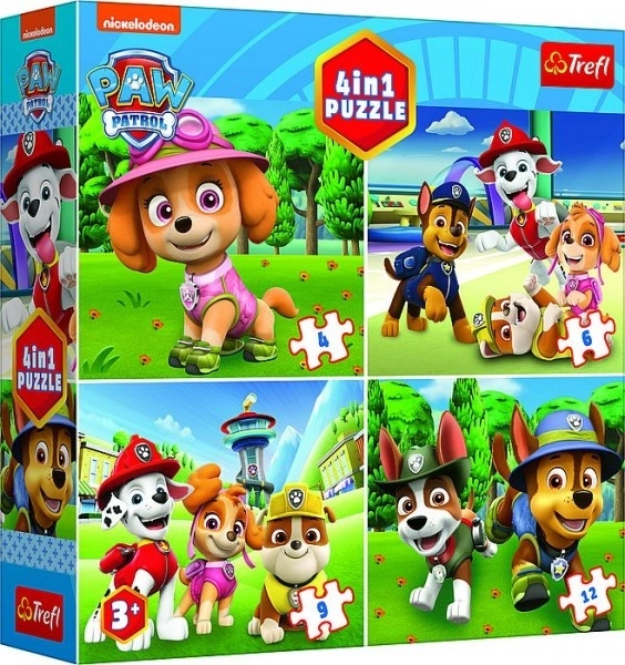 Puzzle 4v1 Tlapková Patrola