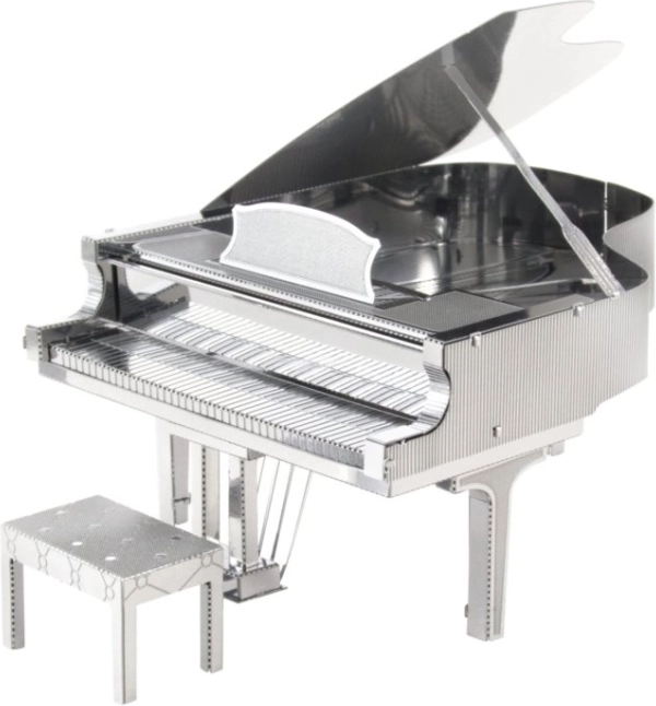 metal earth 3d kovový model klavír – silver edition