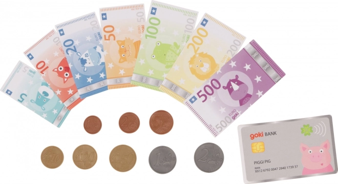 Dětské peníze s kreditní kartou Zvířátkové eura