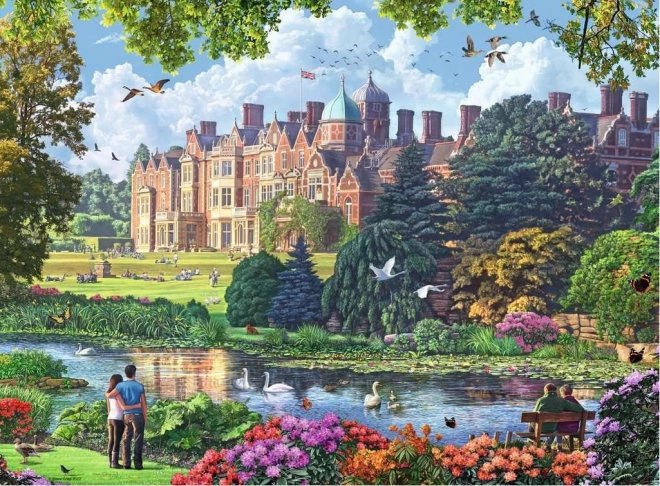 Ravensburger puzzle Královské rezidence Velké Británie 4x500 dílků