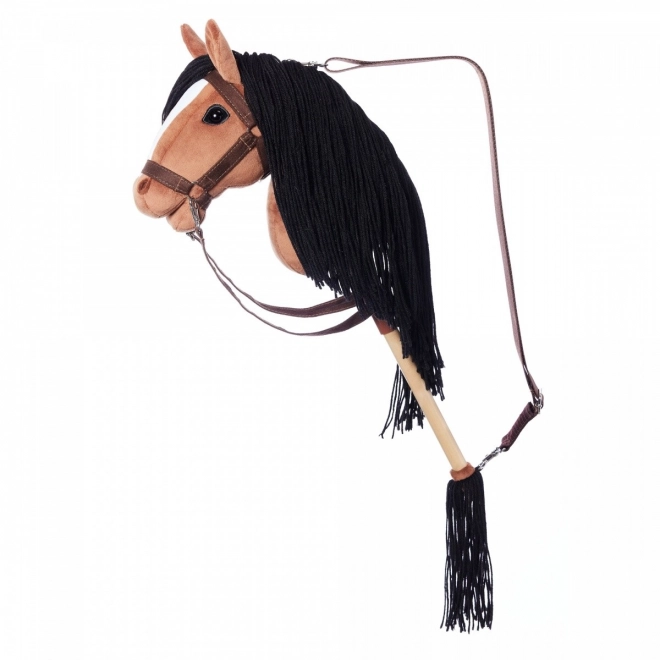 Kůň na tyči Hobby Horse HOPPIHORSE tmavě hnědý