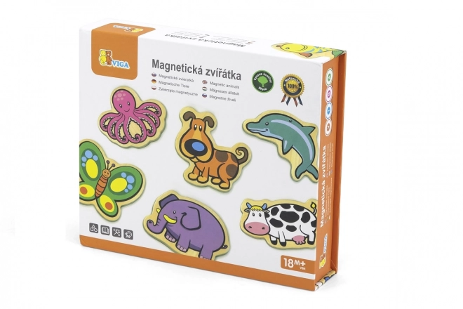 Dřevěné magnety pro děti Zvířátka - sada 20 ks