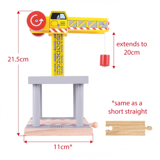 Velký dřevěný jeřáb Bigjigs Rail