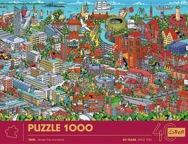 Puzzle Trefl Premium Plus Sdílejte okamžiky: Trojměsto 1000 dílků