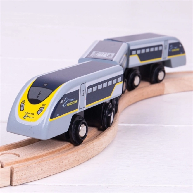 Rychlý vlak Eurostar E320 s kolejemi