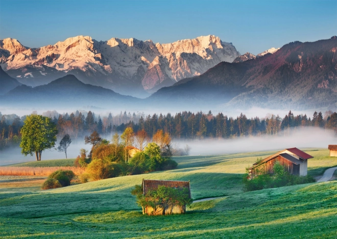 Puzzle Garmisch Partenkirchen - Murnauer Moos 1000 dílků