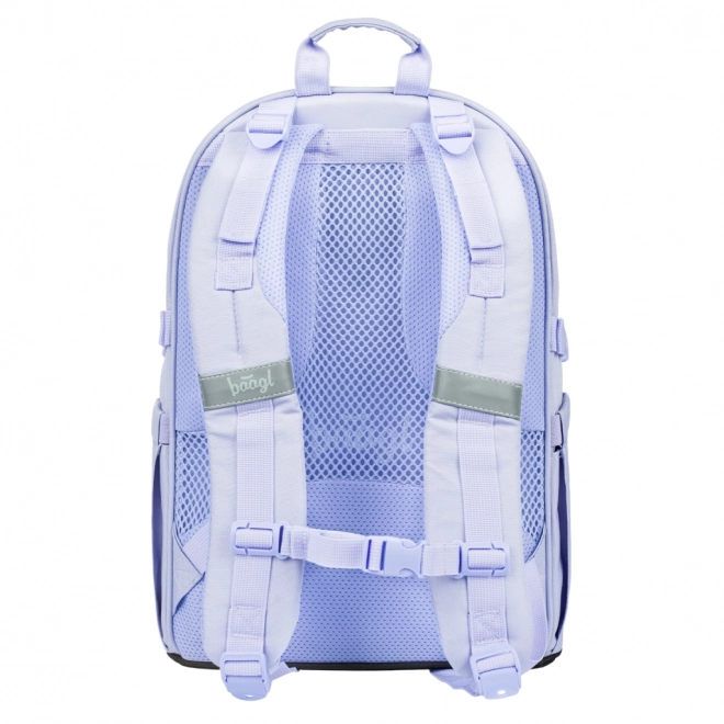 BAAGL 3 SET Skate Lilac: batoh, penál, sáček