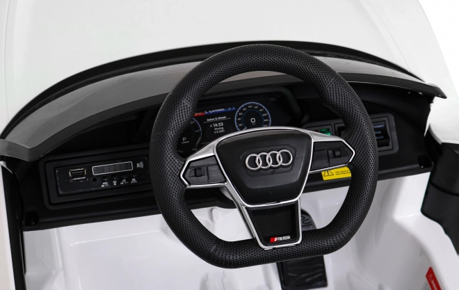 Audi RS E-Tron GT dětské elektrické auto s ovladačem a pohonem 4x4 – Bílá