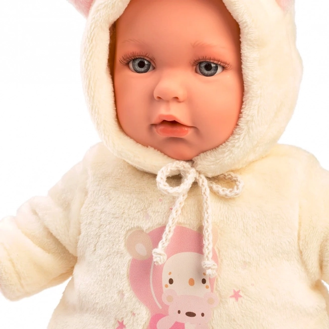 Llorens 14208 BABY JULIA - realistická panenka miminko s měkkým látkovým tělem - 42 cm